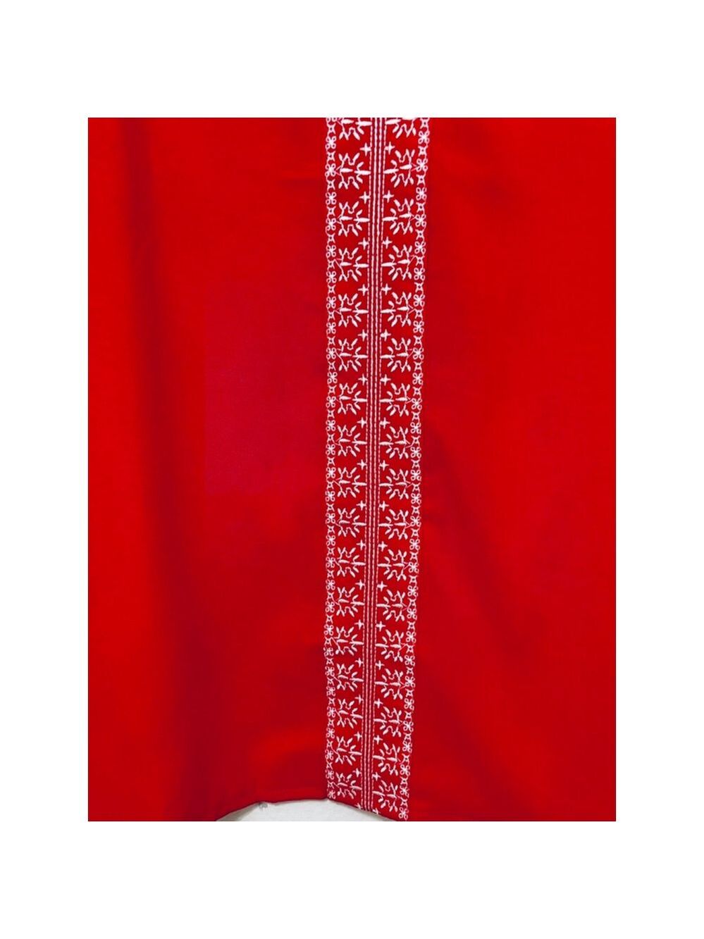Red Bohemian Embroidered Short Sleeve Tunic Shirt NWOT - Picture 4 of 6